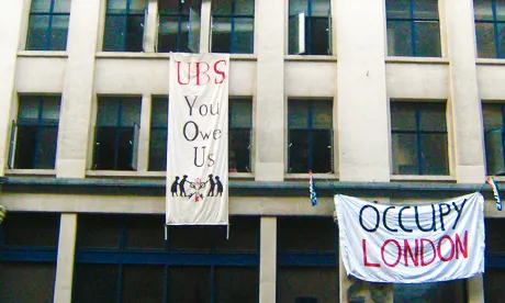 Occupy London protesters take over empty UBS bank offices