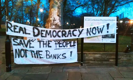 Occupy Hackney banners