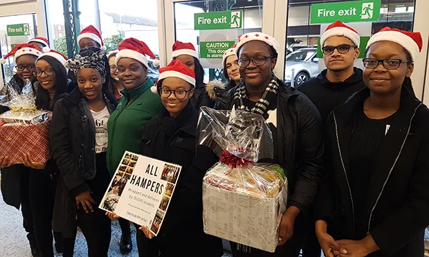 Hackney students in biggest ever Christmas hamper giveaway