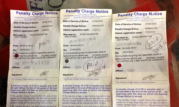 High street parking fines