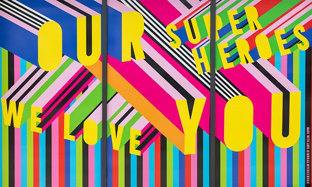 Street artists unveil free poster gallery in Finsbury Park dedicated to frontline workers