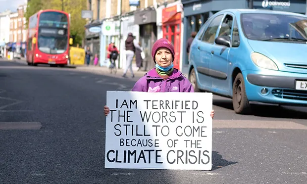 ‘The future is bleak’: Hackney resident blocks local traffic on day of climate action