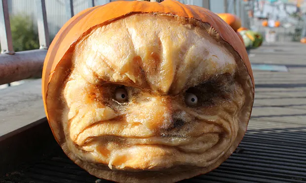 Wes Anderson puppeteer spooks Hackney Wick with Halloween ‘pumpkin bridge’