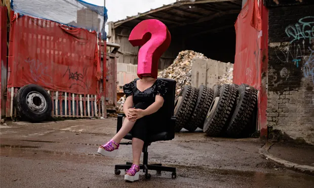 Pose a question: artist Talia Randall, organiser and compere of Question Time Cabaret. Photograph: Mike Massaro