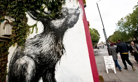 ROA's giant rabbit is 'a thing of beauty' according to Julia Craik, managing director of the Premises recording studio upon w
