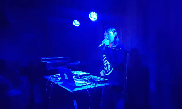 Labyrinthine: Sapphire Slows performs at The Waiting Room. Photograph: Andrew Barnes