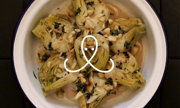 Grilled Jerusalem Artichokes. Photograph: Squid Kitchen