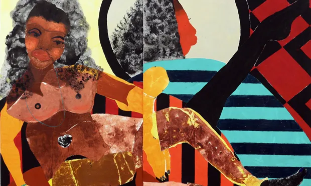 Tschabalala Self, Pieces of Me, 2015. Photograph: Thomas Nelford.