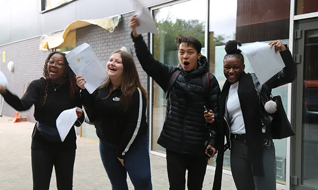 Hackney pupils collect their GCSE results