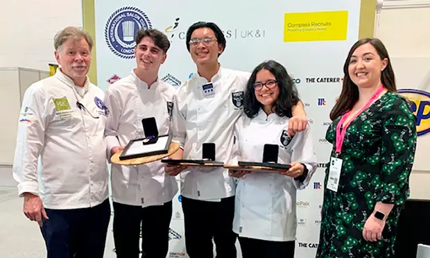 ‘Terrifying but fun!’: Hackney chefs crowned UK student champions after live cook-off judged by Michel Roux Jr