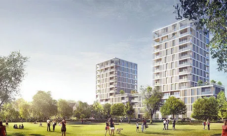 Artist’s impression of the Tiger Way development on Hackney Downs