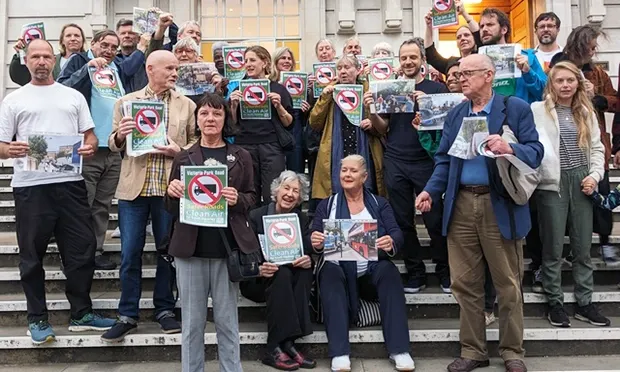 Victoria Park Road residents protest against HGV traffic