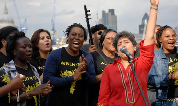 Fight fire with choir: refugee group Woven Gold. Photograph: Hackney Council