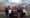 Pupils with London Wildlife Trust learning officer Aleksander Makucewicz in front of the spectacular mural they created