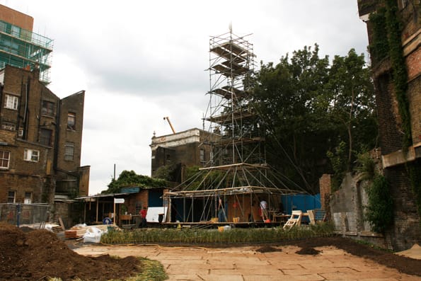 Work on the Mill continues, 10 July 2009 Photo: © Sarah Birch