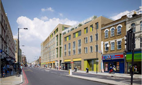 TfL/Taylor Wimpey's planned terrace on the east side of Kingsland High Street