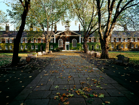 Geffrye Almshouses in autumn