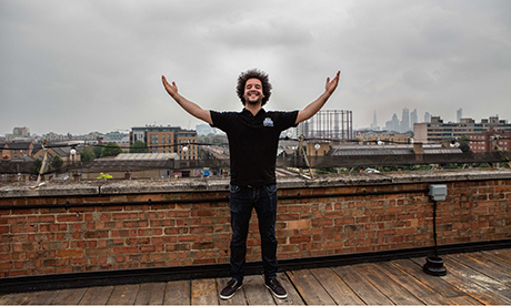 Gerry Cottle Jr on the roof of Netil House where the 'cine-gigs' will be screened. Photograph: Gabriel Gauffre
