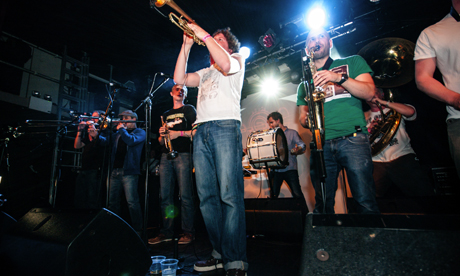 Hackney Colliery Band at a gig last summer. Photograph: Annelie Rosencrantz