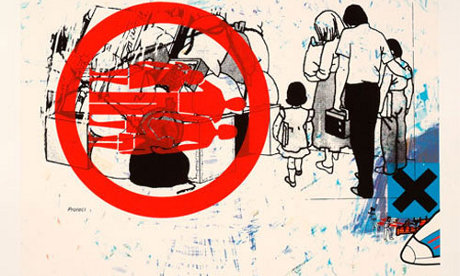 Detail from Happy Family by Stanley Donwood