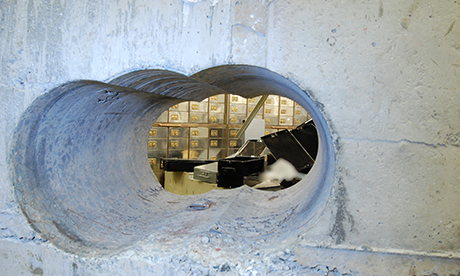 Inside the vault at Hatton Garden. Photograph: Metropolitan Police