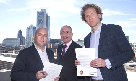 Mayor Pipe with Peter Prescott from Boundary and Chris Penn from the Ace Hotel.
