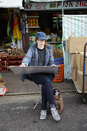 Lucinda Rogers at Ridley Road Market. Photograph: Patricia Niven