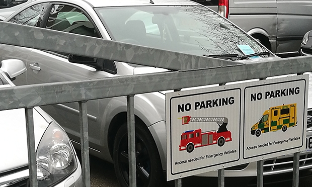 Car with ticket