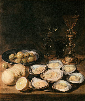Alexander Adriaenssen's Still-Life with Oysters (c. 1630) Image: Wikimedia Commons