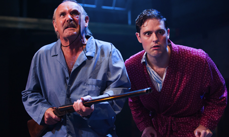 Clive Francis and James Dutton in a scene from Thark. Photograph: Ben Broomfield 