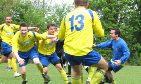 O'Flaherty wheels away in celebration Photo: © Mel Roberts