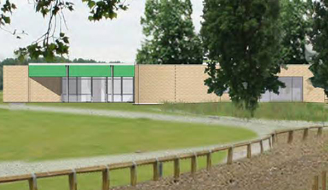 Sports pavillion artist's impression Hackney Marsh
