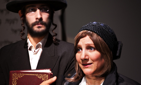 Toby Liszt as Shalev and Dominique Gerrard as Malka. Photograph: Simon Annand