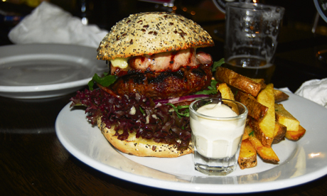The Fox burger 007 burger at the fox haggerston
