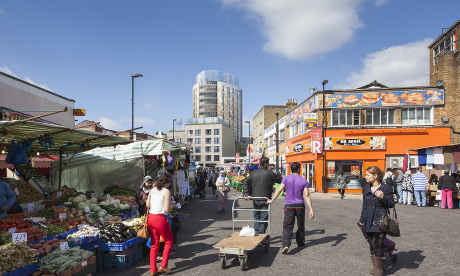 Street view of the planned development. Photograph: Jestico + Whiles