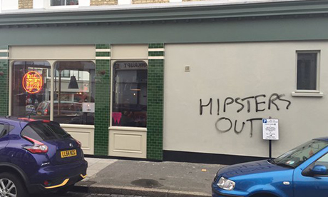 Well Street Pizza graffiti credit G D Preston anti-gentrification