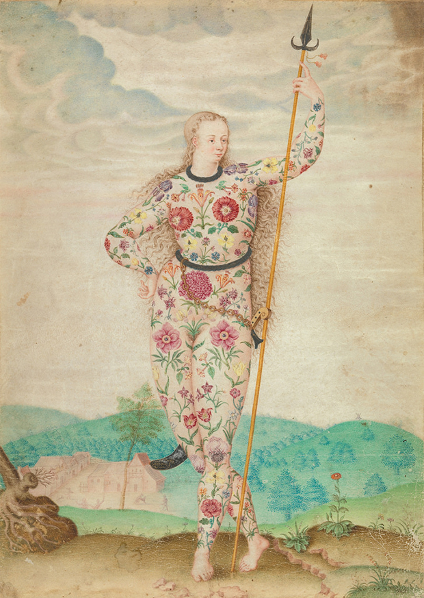 'A Young Daughter of the Picts' by Jacques Le Moyne de al Morgue, c.1585