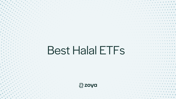 Slide with a light blue dotted background and centered text that reads 'Best Halal ETFs' with the Zoya logo beneath it.