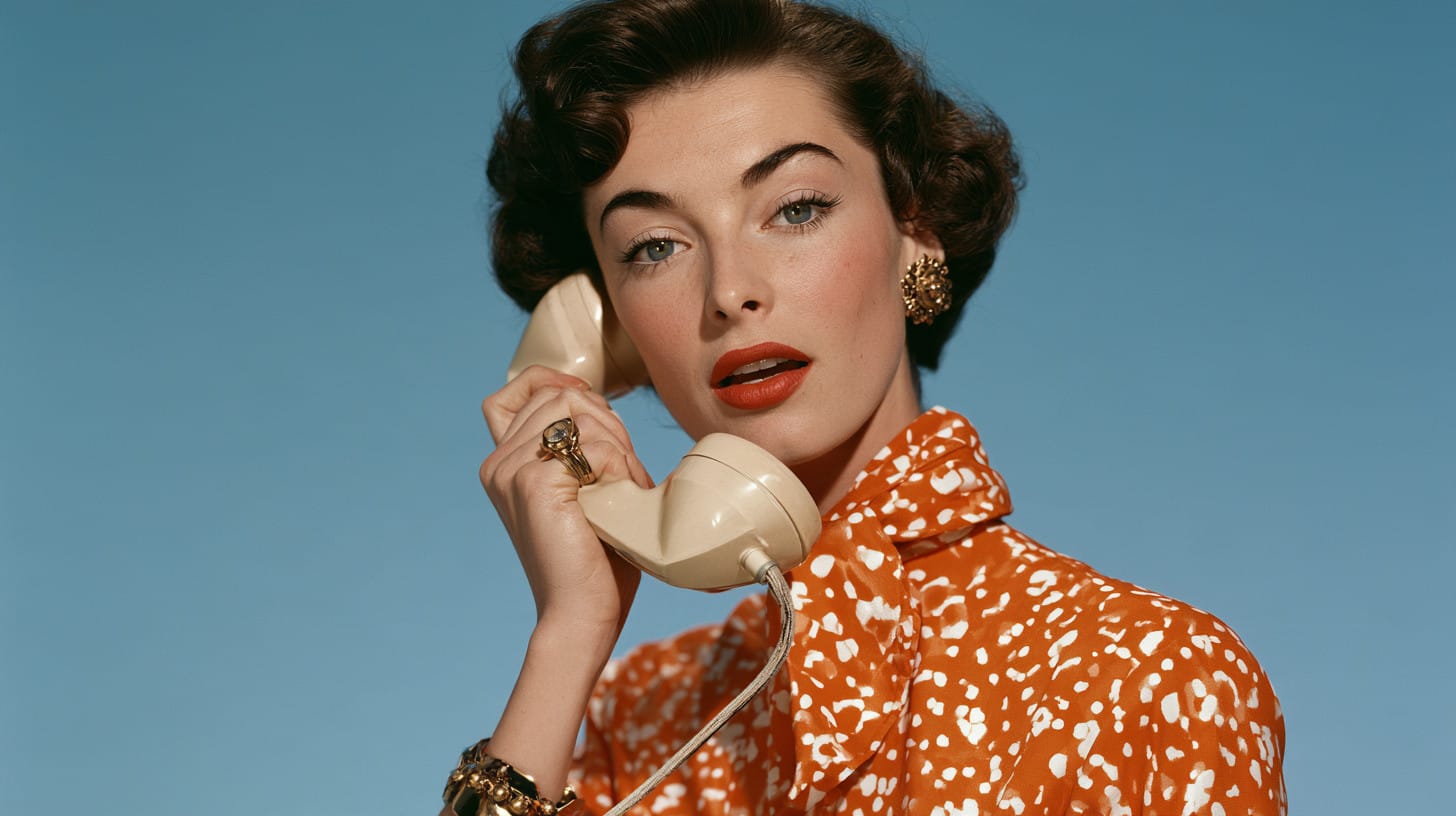 A 1950s consumer on the phone
