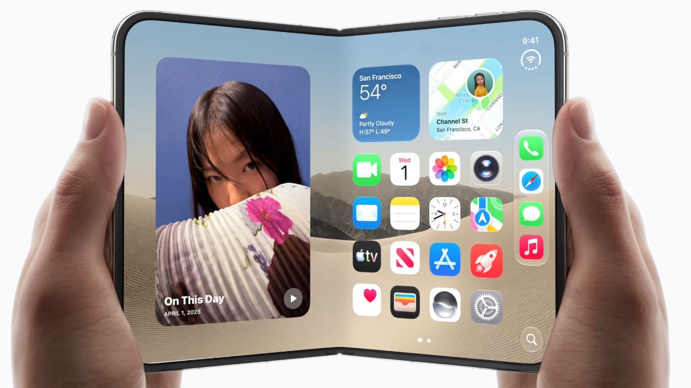 An image of the new Apple foldable phone