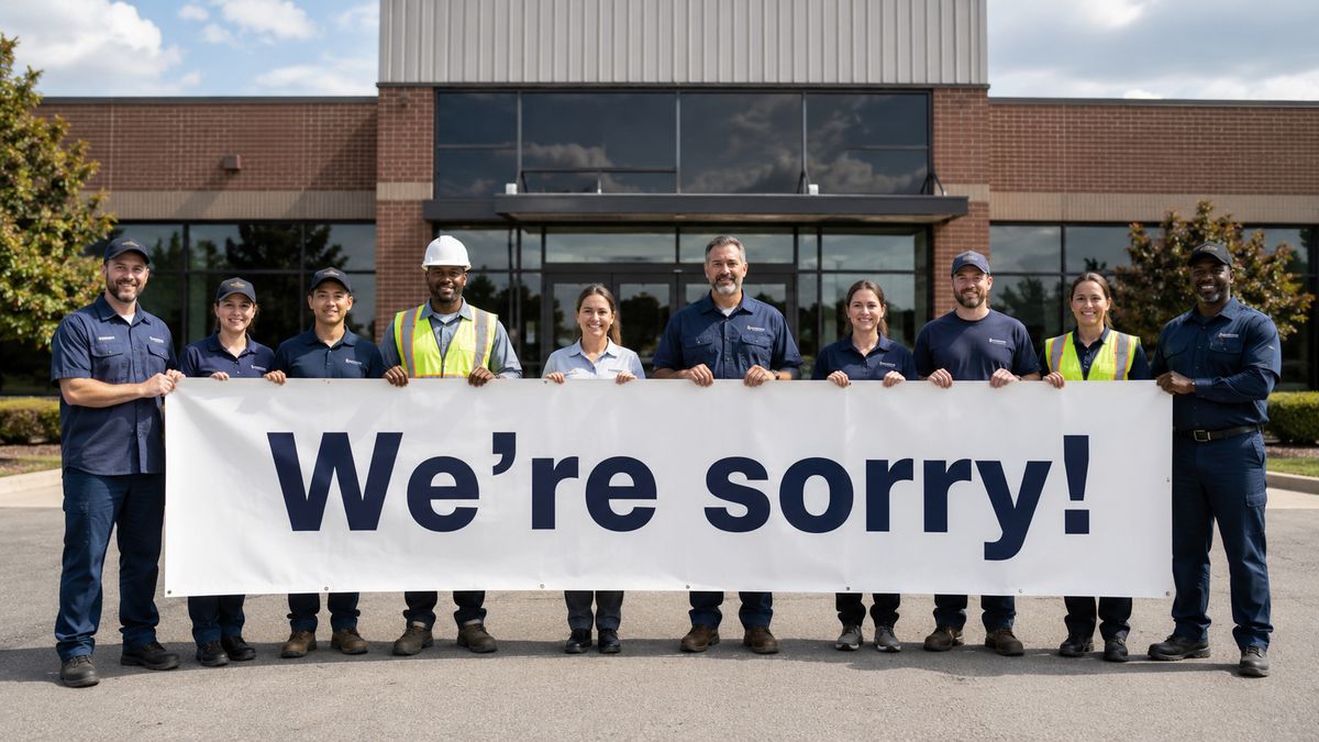 Should businesses apologize when they fail to deliver, or turn out substandard products?