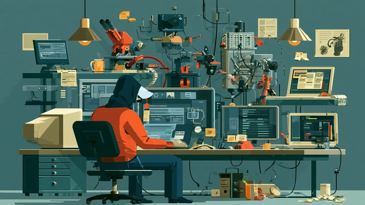 image of an elaborate onine scam operation