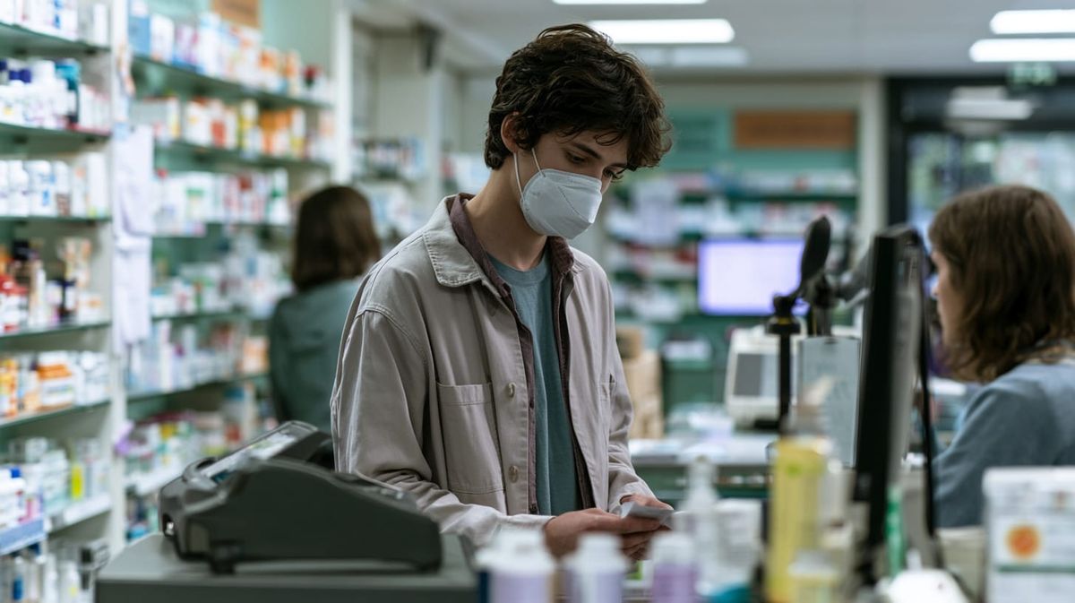 a pharmacy checkout counte