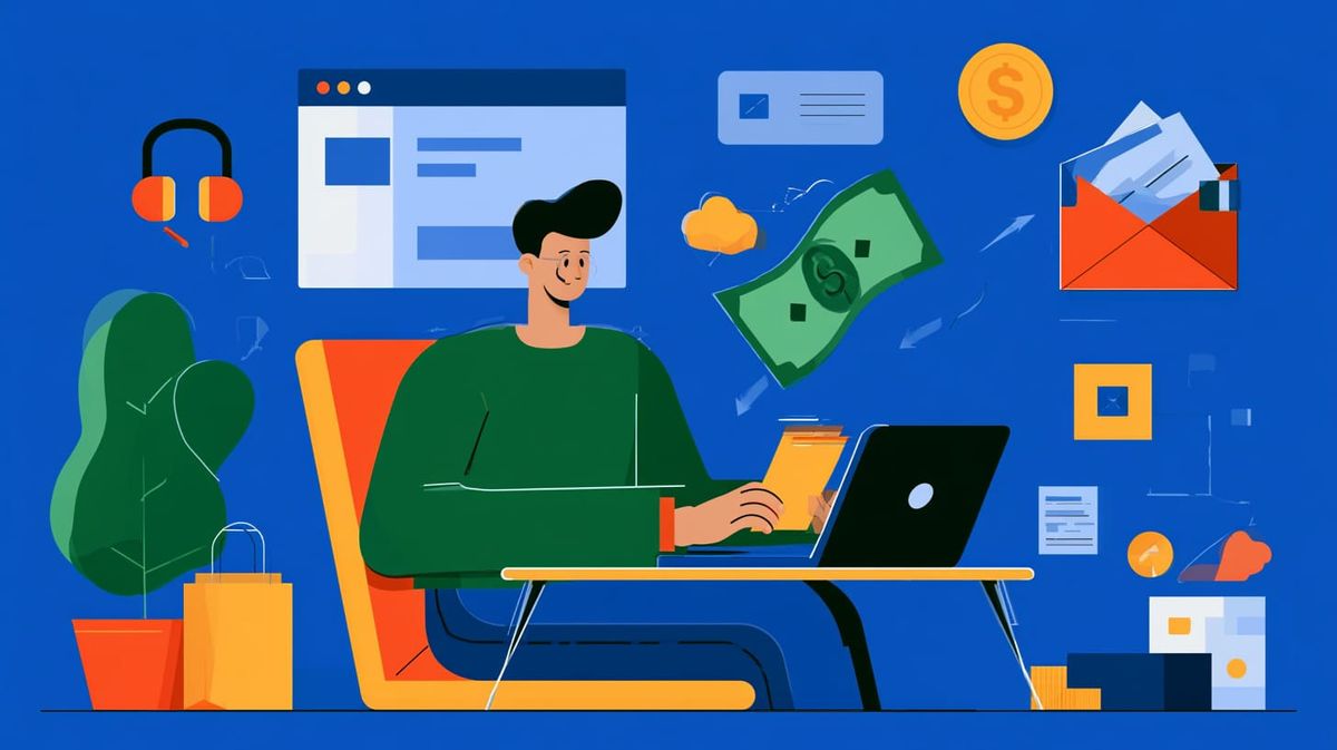 image of a person sending cash online