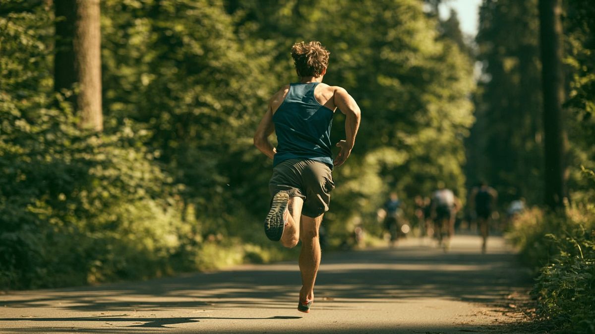 image of a sprinter running alond a trail