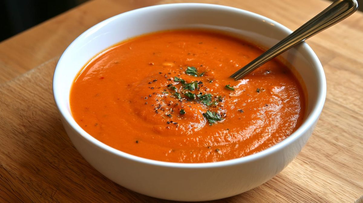 image of a tomato bisque soup bowl