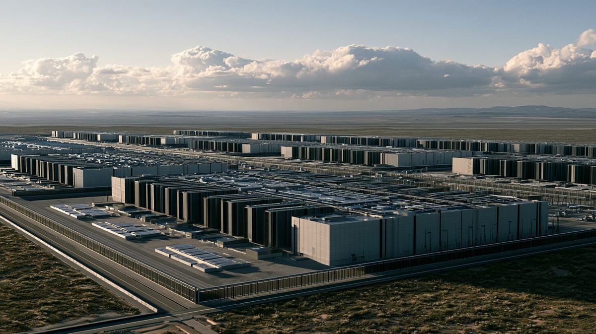 aerial view of a data cente