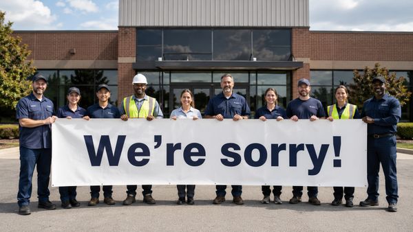 Should businesses apologize when they fail to deliver, or turn out substandard products?