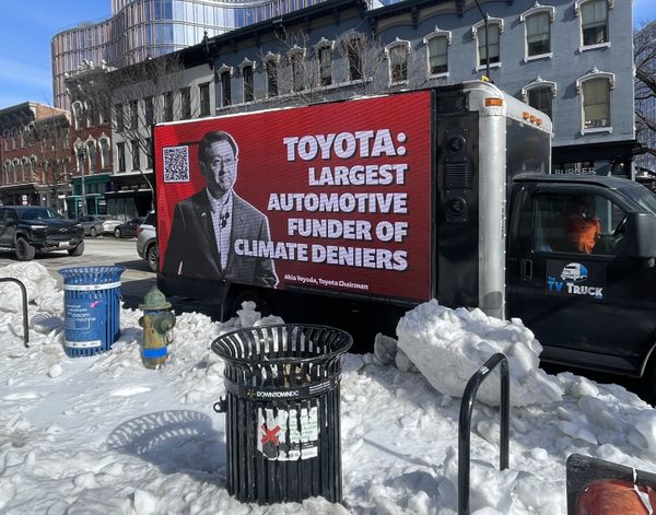 Public Citizen uses truck billboard to call out Toyota's 'gas guzzling' ways