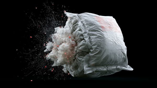 image of an exploding airbag